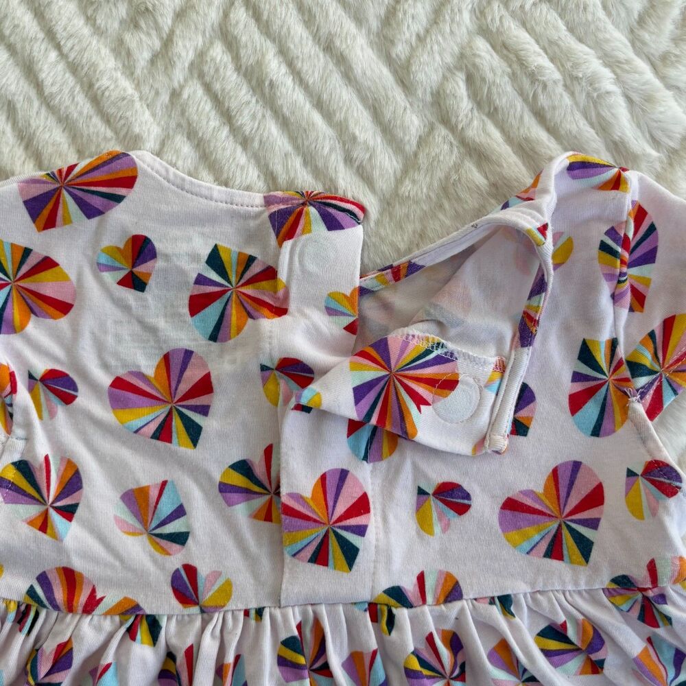 Magnetic Me Girls Twirl Dress 3T Heart Print Modal Magnetic Back Closure - Picture 4 of 5